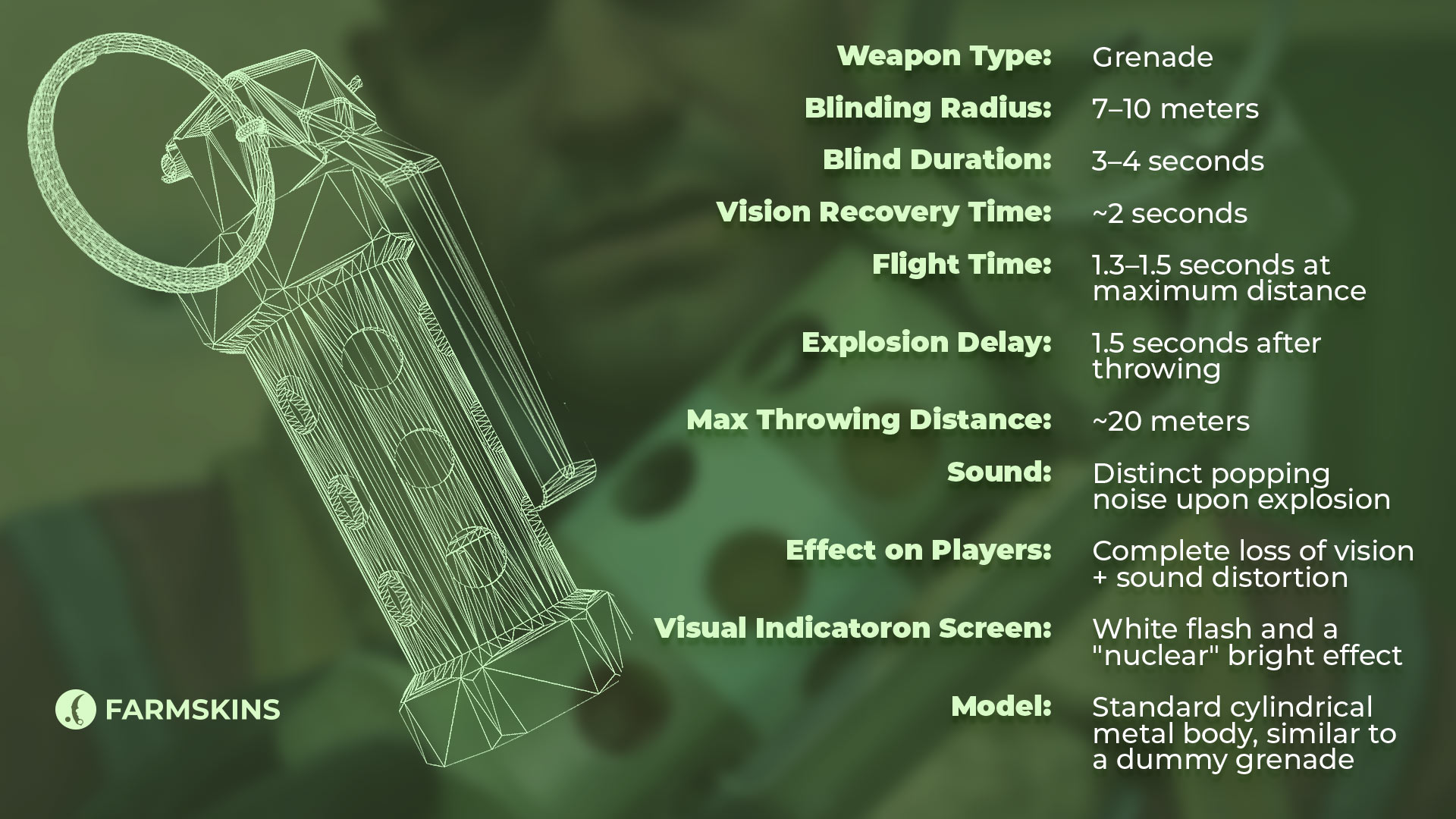 specifications of flashbang in CS2