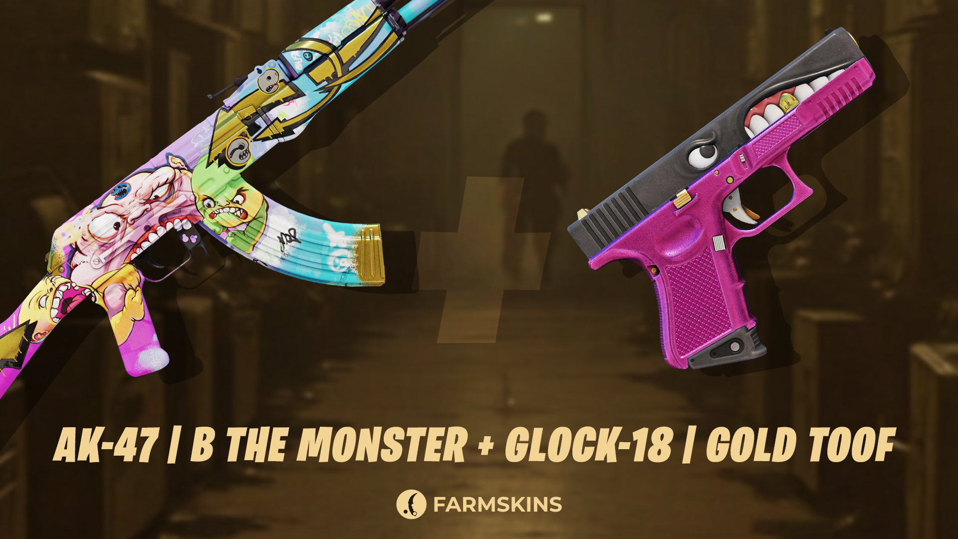 AK-47 | B the Monster and Glock-18 | Gold Toof