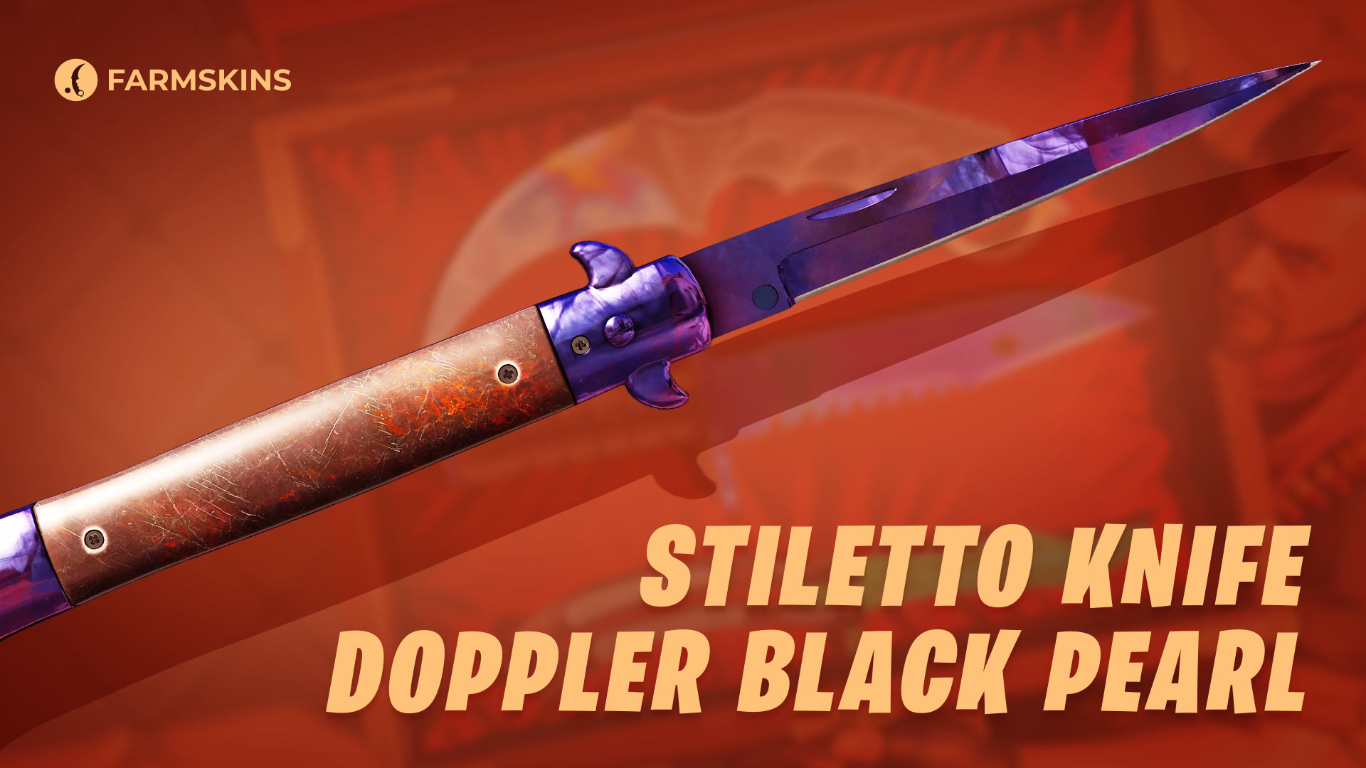 Stiletto Knife Doppler Black Pearl